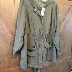 Torrid Olive Green Hooded Jacket